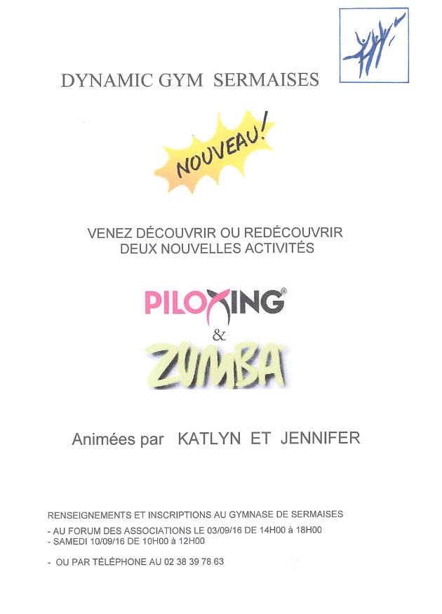 Reprise des cours de Dynamic Gym 2016